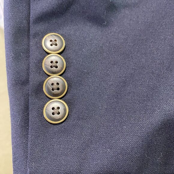 JOSEPH & FEISS Gold Blue 100% Wool Blazer Sport Coat Jacket Single Vent Mens 50R - Picture 10 of 12